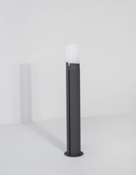 Wegeleuchte Dunkelgrau Weiß 60 cm hoch IP54 E27 schmal