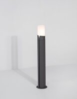 Wegeleuchte Dunkelgrau Weiß 60 cm hoch IP54 E27 schmal