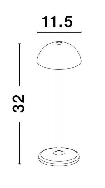 LED Tischlampe außen Weiß 32 cm hoch IP54 Akku Touch Dimmer