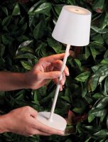 Akku Tischlampe LED IP54 40 cm hoch Weiß Touch...
