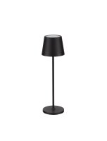 LED Tischleuchte Akku Schwarz 40 cm hoch IP54 Touch Dimmer