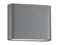 LED Au&szlig;enwandleuchte flach Dunkelgrau IP54 12 cm Up Down