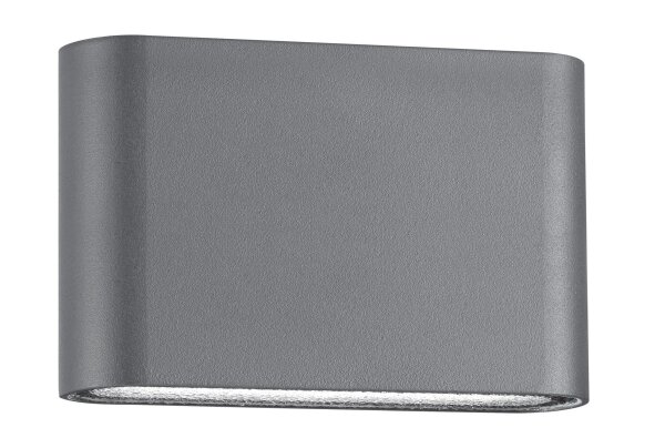 LED Wandlampe außen Up Down 18,5 cm Dunkelgrau Glas IP54
