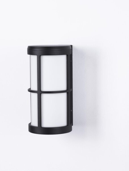 Außenwandleuchte IP54 E27 23 cm hoch Schwarz Weiß BRECK