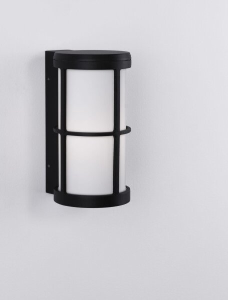 Außenwandleuchte IP54 E27 23 cm hoch Schwarz Weiß BRECK