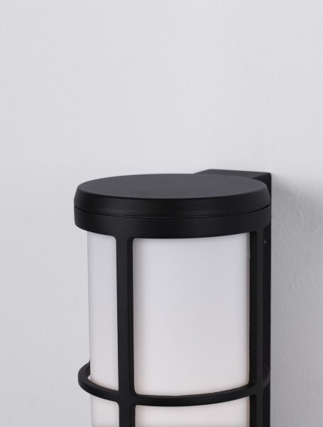 Außenwandleuchte IP54 E27 23 cm hoch Schwarz Weiß BRECK