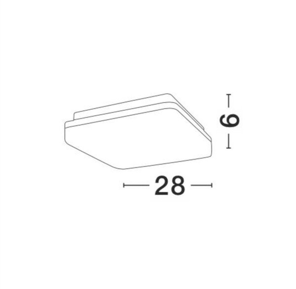 LED Außendeckenleuchte IP54 28 cm breit Dunkelgrau Weiß