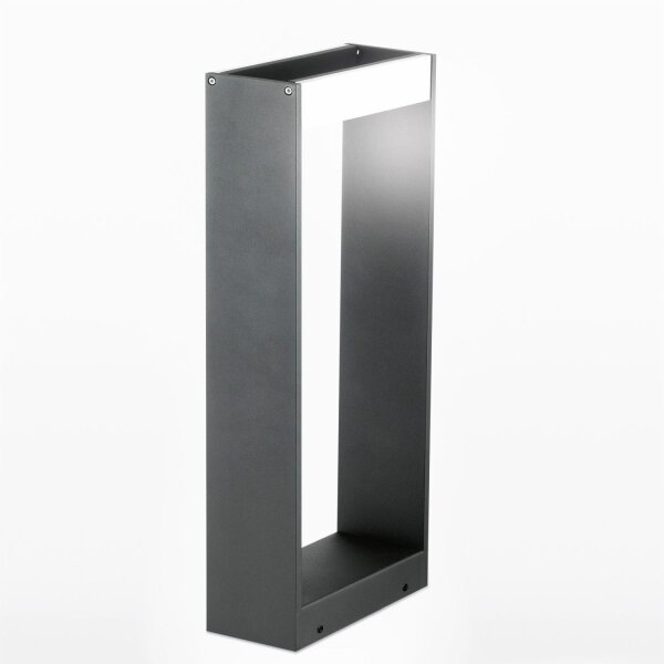 LED Wegeleuchte Dunkelgrau 60 cm hoch IP54 2 flammig 476 lm