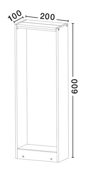 LED Wegeleuchte Dunkelgrau 60 cm hoch IP54 2 flammig 476 lm