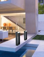 LED Wegeleuchte Dunkelgrau 60 cm hoch IP54 2 flammig 476 lm