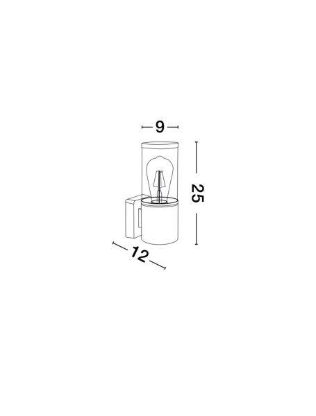 Wegeleuchte Dunkelgrau 25 cm hoch IP65 E27 CAREY Aluminium