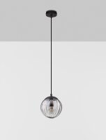Pendelleuchte rund E27 Ø 17 cm Schwarz Grau...