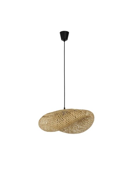 Pendelleuchte E27 62 x 43 cm Schwarz Braun höhenverstellbar