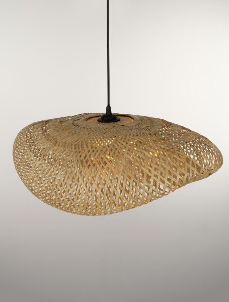 Pendelleuchte E27 62 x 43 cm Schwarz Braun höhenverstellbar