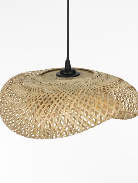 Hängelampe Boho Braun 42 x 32 cm E27 Bambus Metall