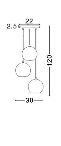 Pendelleuchte rund E27 Ø 30 cm Schwarz Grau höhenverstellbar