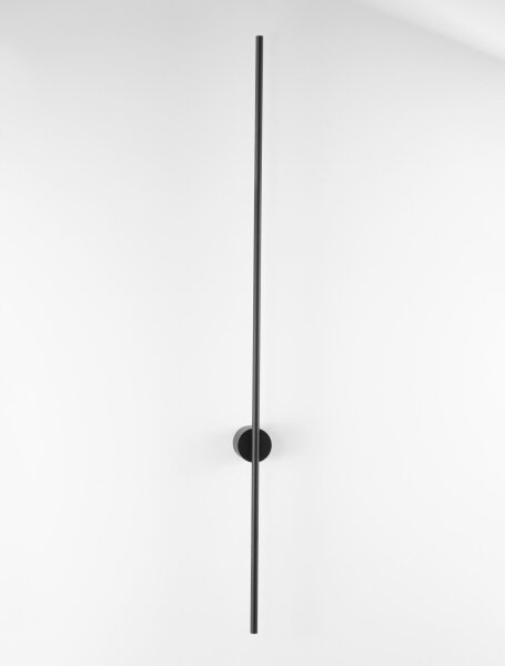 LED Wandleuchte Schwarz 120 cm hoch indirekt warmweiß