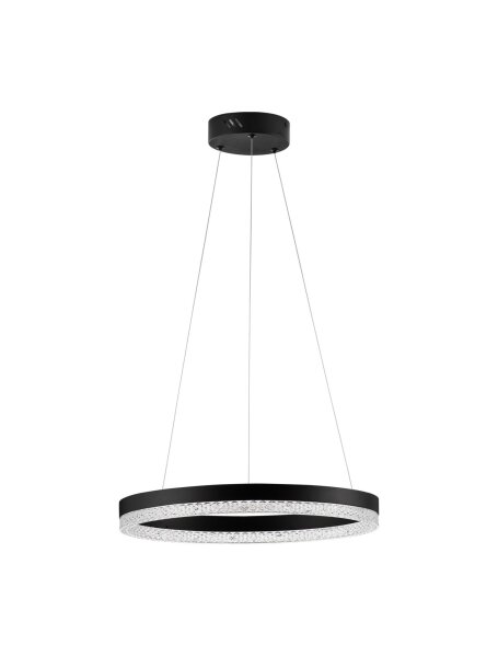 LED Kronleuchter Schwarz Ø 40 cm dimmbar höhenverstellbar