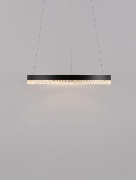LED Kronleuchter Schwarz Ø 40 cm dimmbar höhenverstellbar