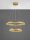 Runde LED Pendelleuchte in Gold Ø 60 cm dimmbar Ring Modern