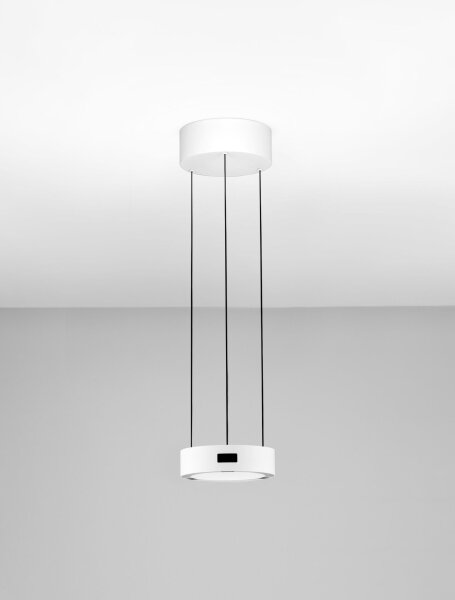 LED Hängelampe Weiß Ø 20 cm dimmbar rund 2 flammig warmweiß