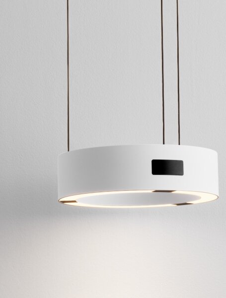 LED Hängelampe Weiß Ø 20 cm dimmbar rund 2 flammig warmweiß
