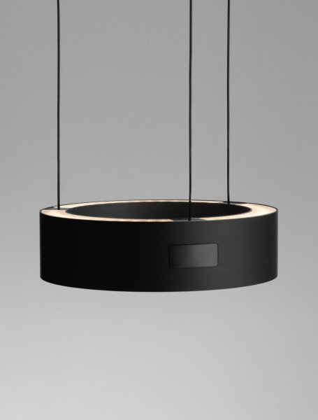 LED Hängeleuchte Weiß Schwarz Ø 20 cm dimmbar rund 2 flammig