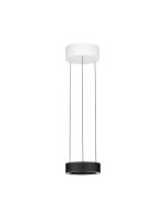 LED H&auml;ngeleuchte Wei&szlig; Schwarz &Oslash; 20 cm dimmbar rund 2 flammig
