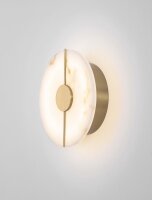 LED Wandlampe rund 20 cm breit in Gold Creme...