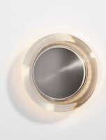 LED Wandleuchte in Nickel 17 cm breit Ring warmweiß...