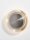 LED Wandleuchte in Nickel 17 cm breit Ring warmweiß Modern