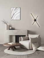 LED Wandlampe indirekt 60 cm breit Schwarz Minimalistisch