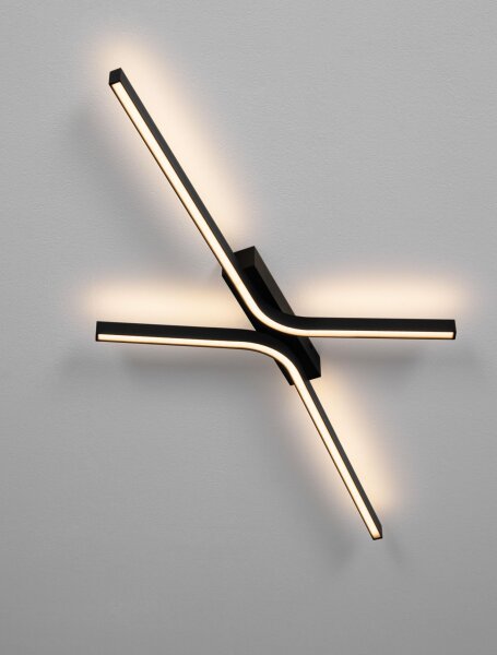 LED Deckenlampe Schwarz 100 cm lang dimmbar Minimalistisch