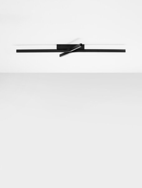 LED Deckenlampe Schwarz 100 cm lang dimmbar Minimalistisch