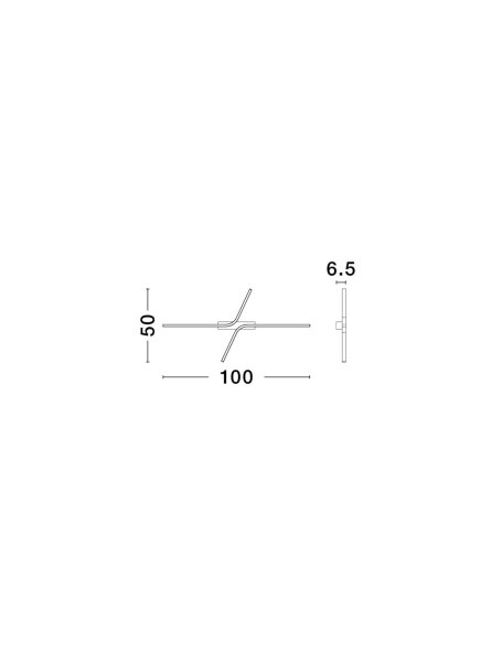 LED Deckenlampe Schwarz 100 cm lang dimmbar Minimalistisch