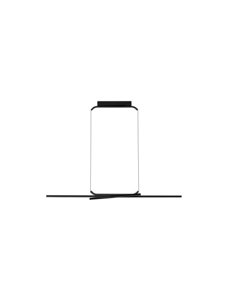 LED Pendelleuchte Schwarz 120 cm lang dimmbar Minimalistisch