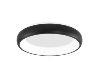 LED Deckenlampe rund &Oslash; 41 cm Schwarz dimmbar warmwei&szlig; Modern