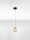 LED Pendelleuchte 12 cm breit in Schwarz Gold Glas warmweiß