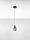 LED Hängelampe Schwarz 12 cm breit Glas warmweiß COLLINS