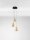 LED Hängeleuchte in Schwarz Gold 28 cm breit dimmbar Glas