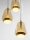 LED Hängeleuchte in Schwarz Gold 28 cm breit dimmbar Glas