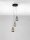 LED Pendelleuchte Glas Schwarz 28 cm breit dimmbar 3 flammig