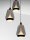 LED Pendelleuchte Glas Schwarz 28 cm breit dimmbar 3 flammig