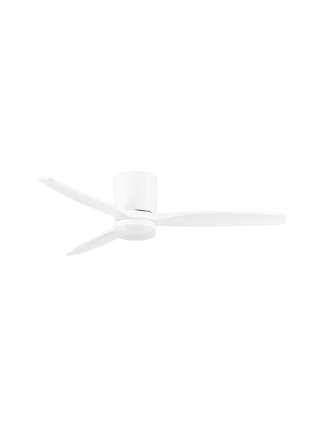 LED Deckenleuchte Ventilator Weiß Holz Ø 132 cm 6 Stufen