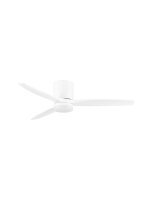 LED Deckenleuchte Ventilator Wei&szlig; Holz &Oslash; 132 cm 6 Stufen