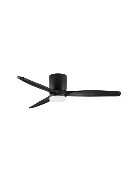 LED Deckenventilator Schwarz Holz Ø 132 cm Fernbedienung