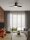 LED Deckenventilator Schwarz Holz Ø 132 cm Fernbedienung