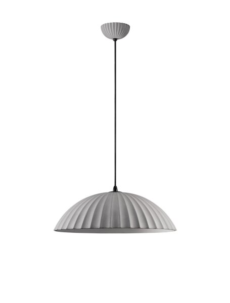 Pendelleuchte rund E27 Ø 50 cm Schwarz Beton Metall DAMON