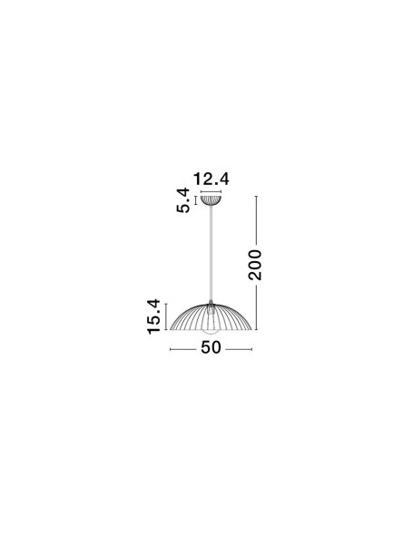 Pendelleuchte rund E27 Ø 50 cm Schwarz Beton Metall DAMON