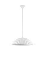 H&auml;ngelampe Wei&szlig; &Oslash; 50 cm E27 Beton Metall rund DAMON Modern